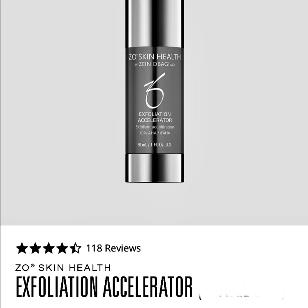 NWT ZO Skin Health Exfoliation Accelerator and makeup bag